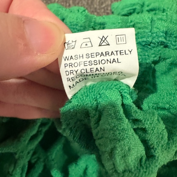 Bubble Popcorn Y2K 90s Green Sleeveless Crop Top - Picture 5 of 5